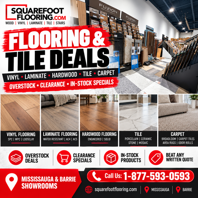 FLOORING AND TILE DEALS - SHOP LOW PRICES SQUAREFOOT FLOORING!!