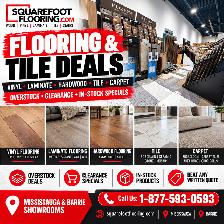 FLOORING AND TILE DEALS - SHOP LOW PRICES SQUAREFOOT FLOORING!!