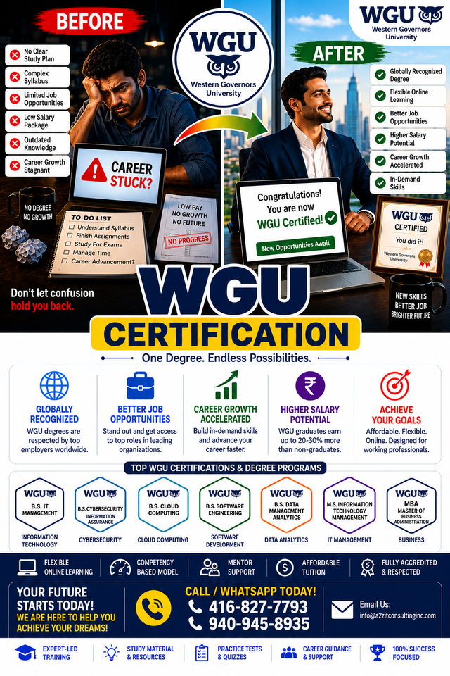 WGU Degree Program Study Support | IT, Cybersecurity & MBA