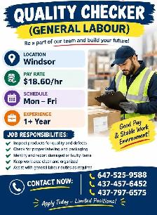 General labour/ Quality checker