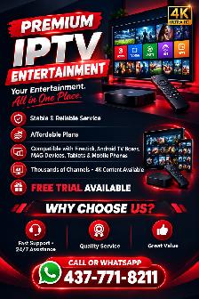 4k ÏPTV  service and Android boxes