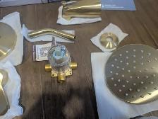 Brand New Gold Rainfall Bathroom Shower Tub Kit For Sale - Photo 7