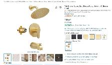 Brand New Gold Rainfall Bathroom Shower Tub Kit For Sale - Photo 9