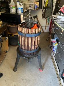 Wine Making Press and 2 50L Bottles