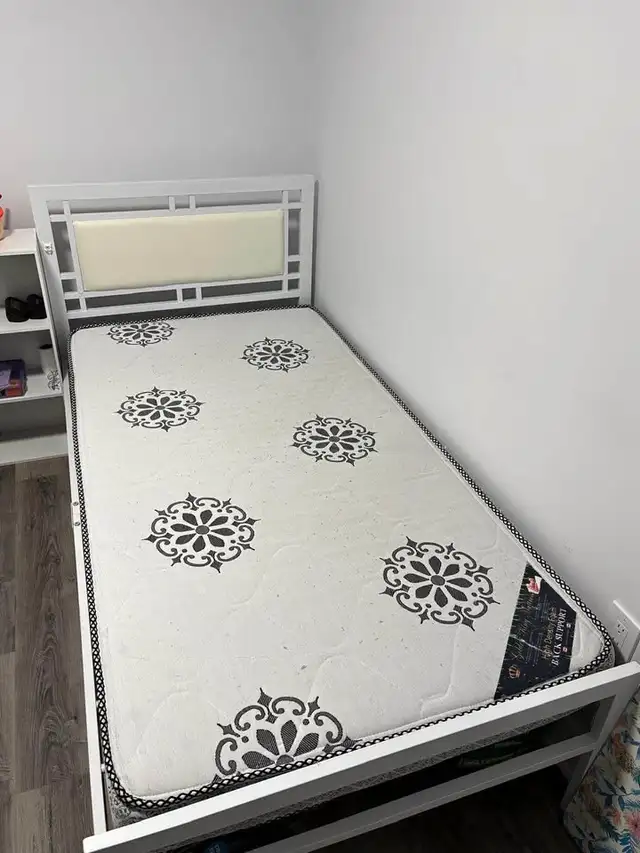 Single Size bed frame with mattress
