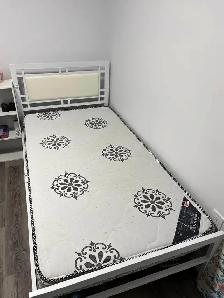 Single Size bed frame with mattress