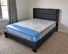 Full Double or Single size bed frame with mattress for sale - Photo 2