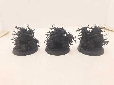 Warhammer 40k AoS Deathguard 3 Nurglings Primed Black