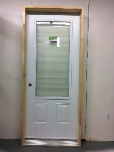 1178PA Porte d’acier 34″D Blanche Sérigraphie 23×49