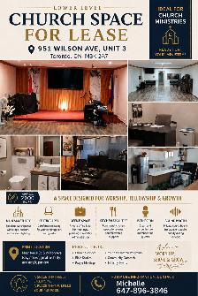 Church Space for Rent - Keele and Wilson, Toronto