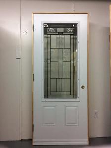 1209PSM Porte d’acier 34″D Blanche Cachet patiné 23×49 - Photo 2