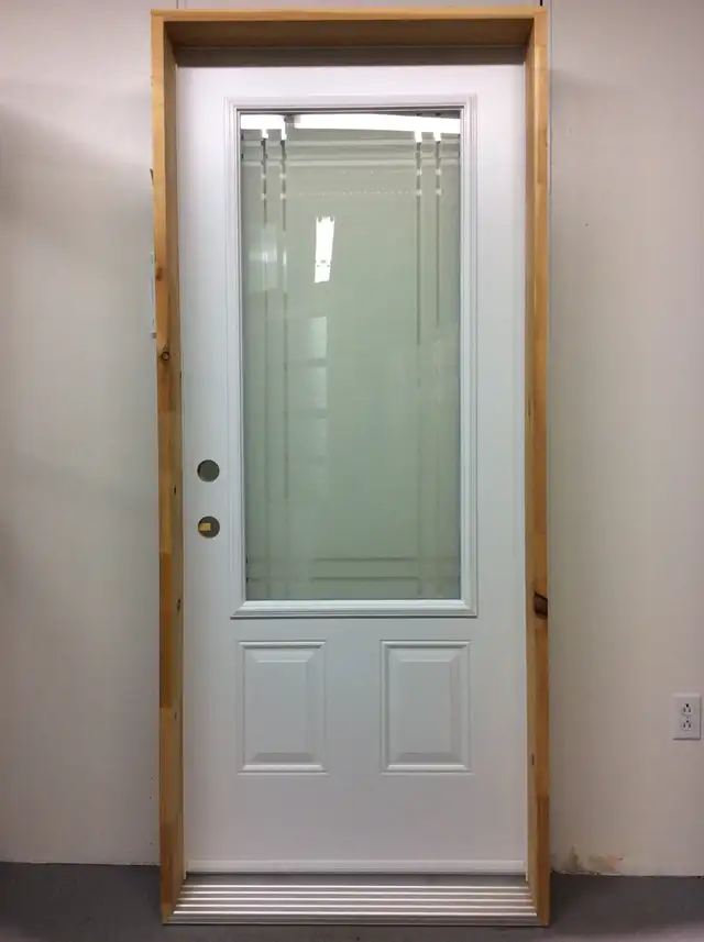 1232PSM Porte d’acier 34″D Blanche Sérigraphie Transit 23×49