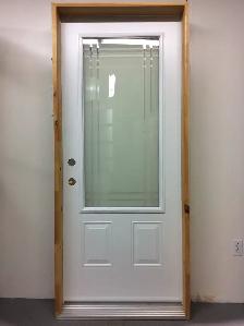 1232PSM Porte d’acier 34″D Blanche Sérigraphie Transit 23×49