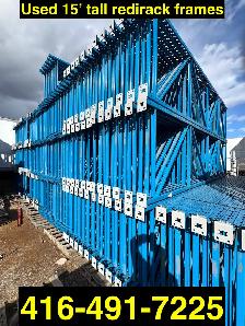 Used pallet racking frames 15' tall x 42' deep - Redirack
