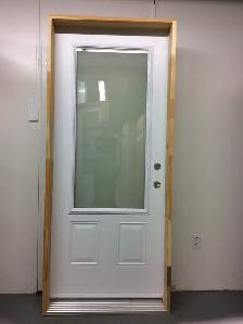 1199PSM Porte d’acier 34″G Blanche Texturé sablé 23×49