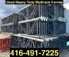 Used heavy duty pallet racking- RediRack frames 44" deep.