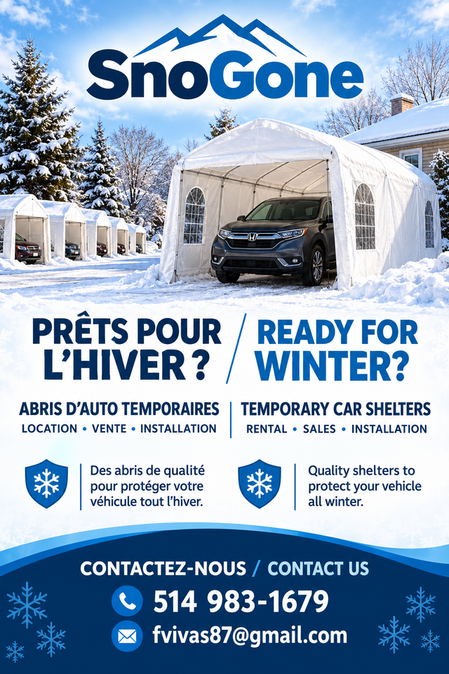 ❄️ SnoGone – Préparez-vous pour l’hiver ! / Get Ready for Winter