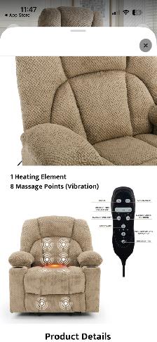 Electric lift recliner for seniors - Photo 3
