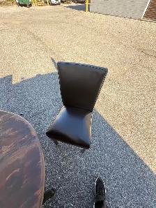 Free delivery used Round Wood Table with 4 Chairs - Photo 6