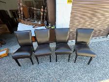 Free delivery used Round Wood Table with 4 Chairs - Photo 8