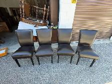 Free delivery used Round Wood Table with 4 Chairs - Photo 9