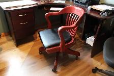Chaise de banquier en bois antique,(1940)A1, fait pour durer. - Photo 2