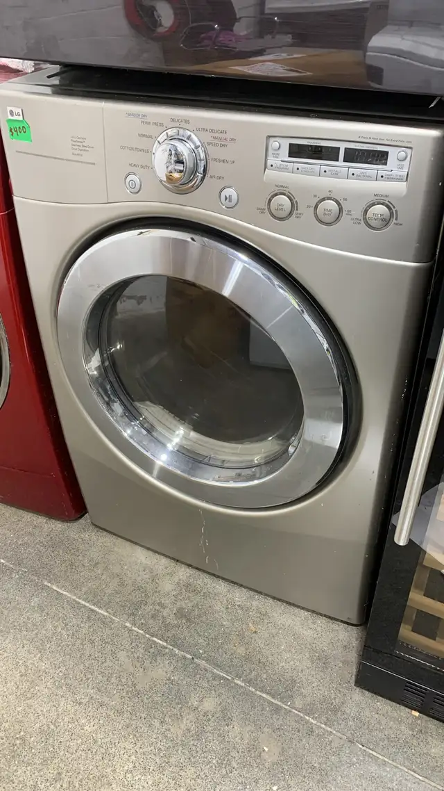 LG 7.3 Cu. Ft. Metallic Grey Dryer Halloween Sale Offer