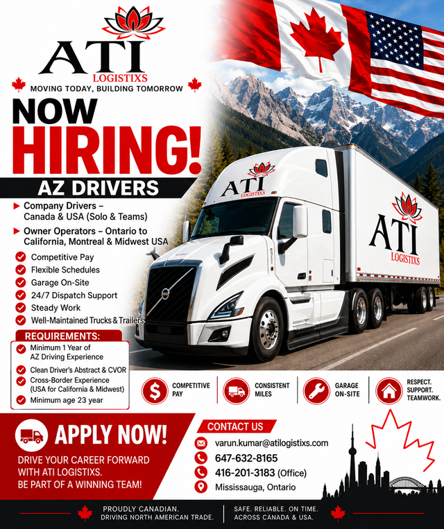 !!URGENT AZ DRIVER - USA/MONTREAL !!!