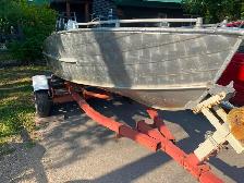 14 Foot Aeroliner Aluminum Boat w Trailer
