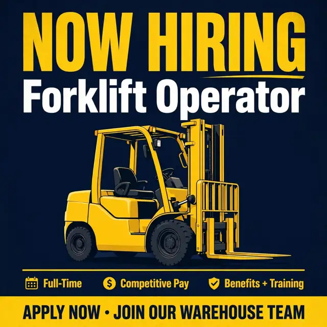 Forklift Operator – Full-Time (Oakville/Mississauga)