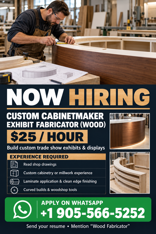 Custom Cabinetmaker / Exhibit Fabricator