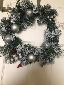 Beautiful White and sparkly  mixed assortment wreath