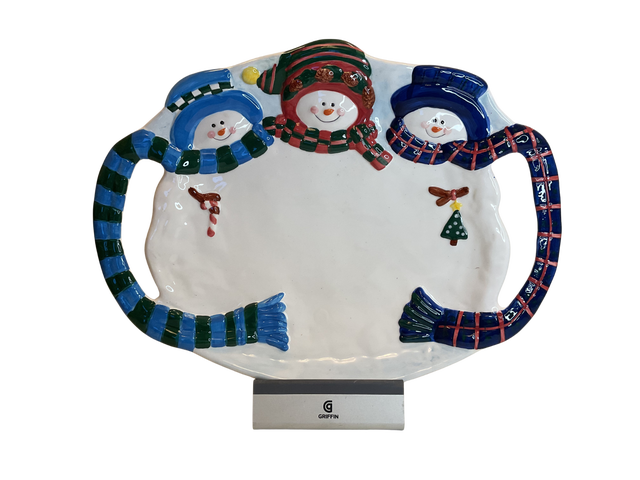18 ' Ceramic Snowman Serving Platter