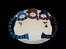 18 ' Ceramic Snowman Serving Platter - Photo 3