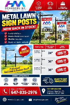 1 MONTH SPECIAL OFFER | Metal Lawn Sign Posts | Real Estate Sign