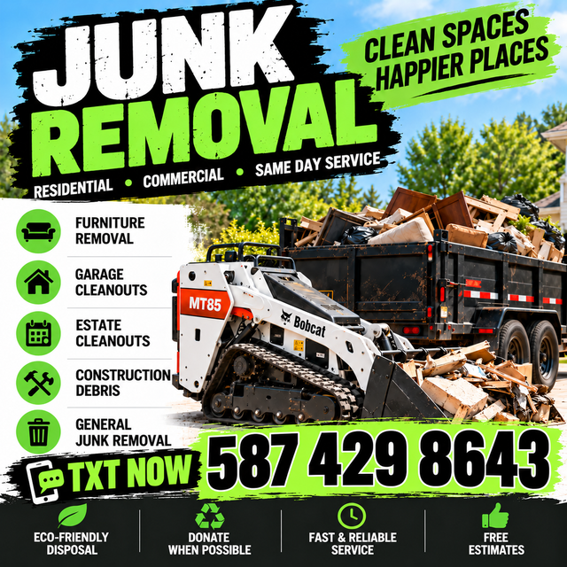 Junk Removal Calgary | Bobcat & Dump Trailer | Fast Cleanup