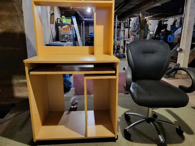 desk and chair