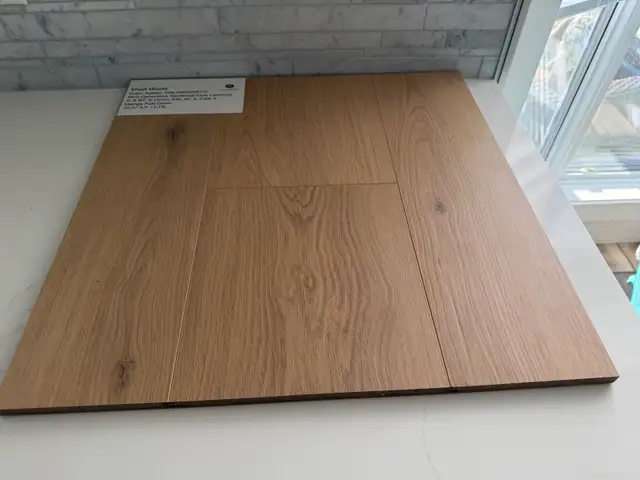LEFTOVER waterproof laminate 9" wide plank white Oak $2.69