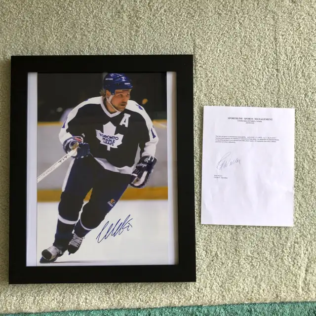 Wendel Clark Authentic Autographed Framed Photo