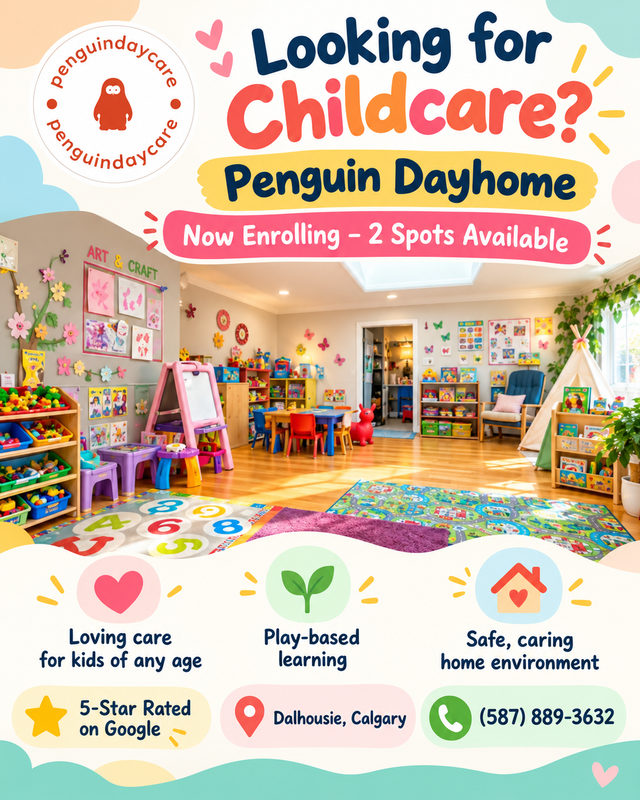 Penguin Dayhome | 2 Spots Available | Dalhousie NW Calgary