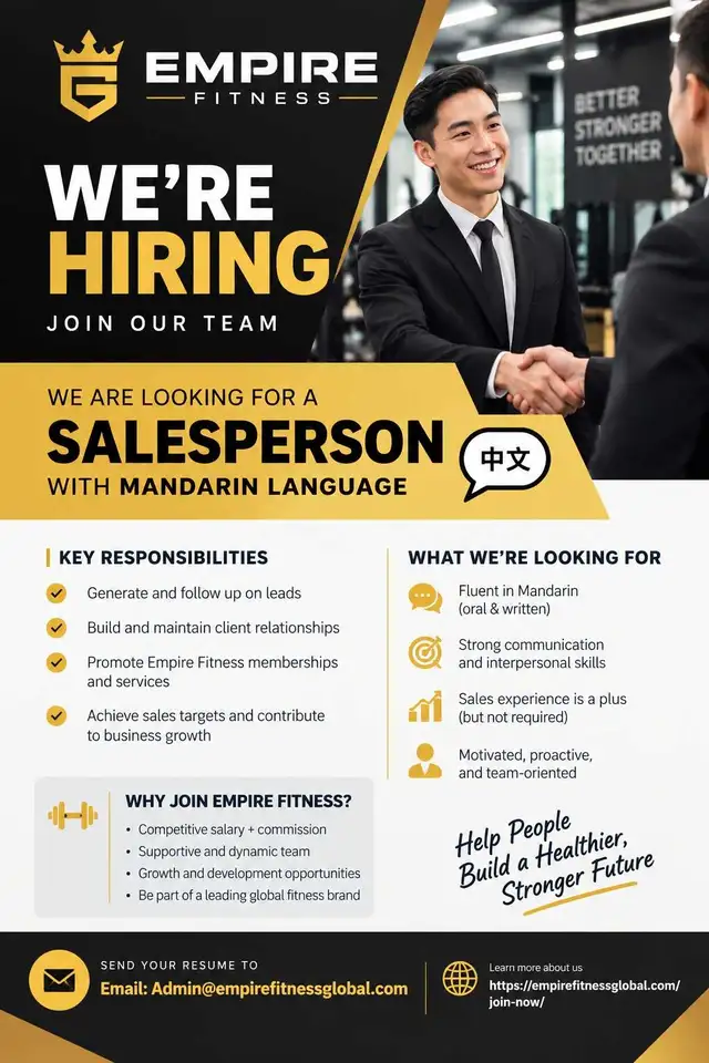 Salesperson - Empire Fitness