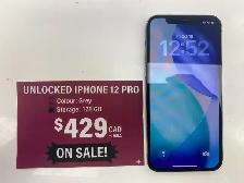UNLOCKED IPHONE 12 PRO (128 GB-SPACE BLACK) SALE 780-456-6675