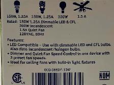 Leviton 66DF-10W SureSlide Ceiling Fan & Dimmer Switch Control - Photo 3