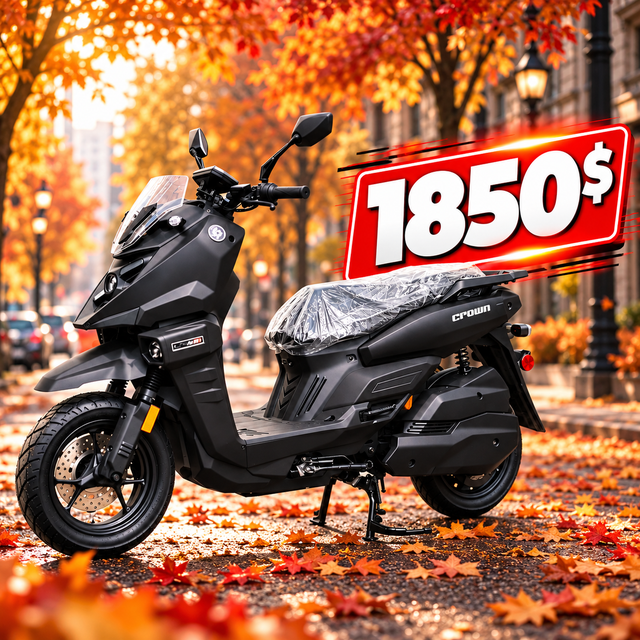 Scooter électrique XL, pneus 12 pouces, freins à disques