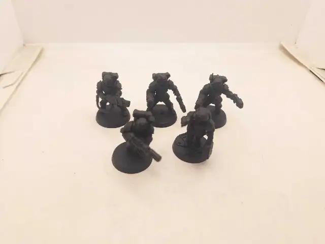 Warhammer 40k Imperial Guard 5 Tempestus Scions Primed Black
