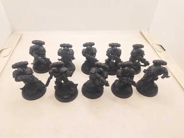 Warhammer 40k 10 Primaris Space Marine Intercessors /w Basing