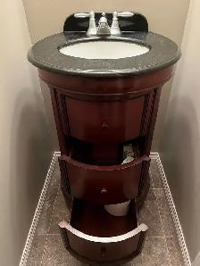 Round Vanity with Granite Top - Photo 2