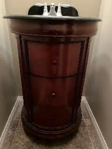 Round Vanity with Granite Top - Photo 3