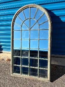 Stunning Large Metal Window Mirror