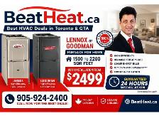 Carrier Lennox Goodman Furnace and Air Conditioner on SALE $2499